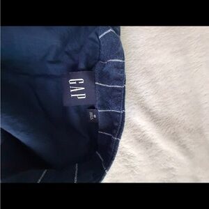 GAP Dark Blue Shirt with White Pinstripes
